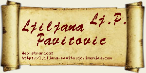 Ljiljana Pavitović vizit kartica
